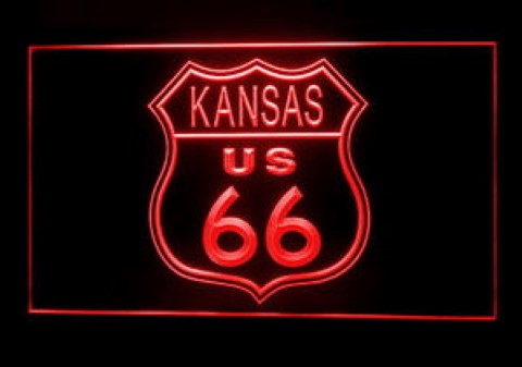 Kansas Route 66 LED Neon Sign